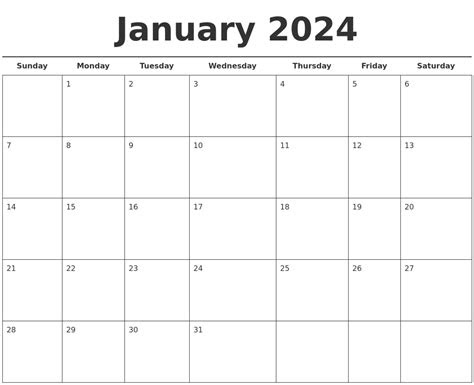 To help you get started, we've created a free blank calendar printable for 2023. january 2024 free calendar template