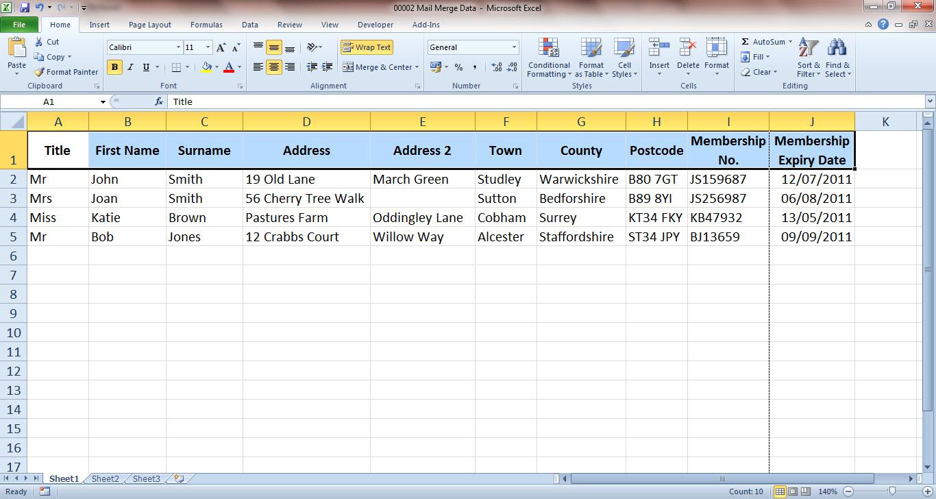 Mail Merging Made Easy - with Microsoft Word and Excel - VA ...