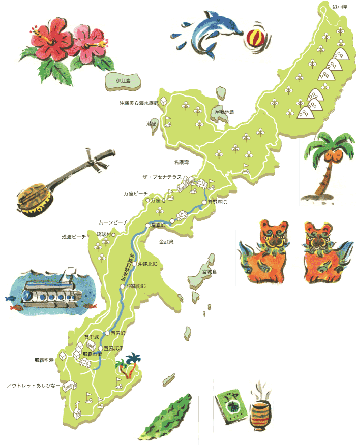 沖縄観光地図