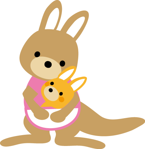 カンガルーのイラスト 無料イラストフリー素材