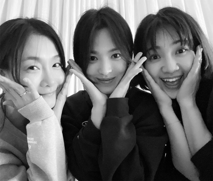 Chosun Online 朝鮮日報 ソン ヘギョ パク ヒョジュ チェ ヒソ キュートにポーズ さわやか30代女子3人