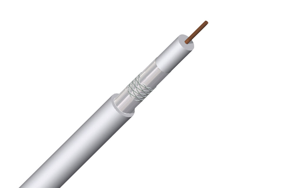 Triax KOKA 550 antennekabel, 1x 6.9 mm, Pris pr. meter, hvid