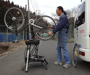 自転車 移動 修理