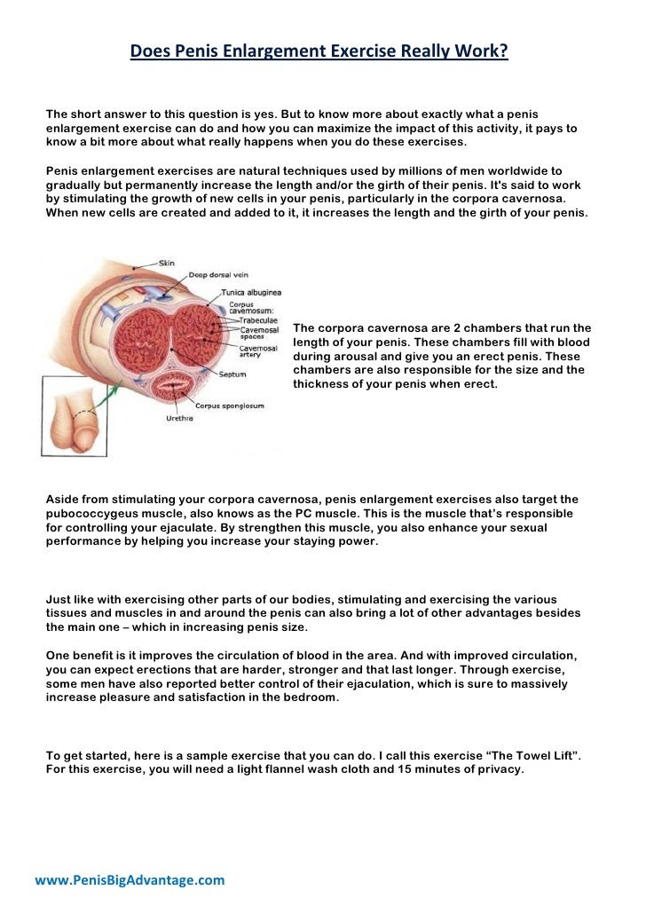 Does penis enlargement exercise really work