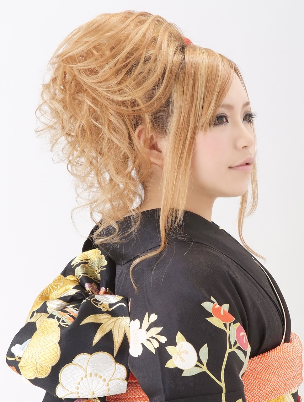 成人式 振袖ヘア サイドアップスジ盛り 夢館ビューティー 京都 着物着付 ドレスヘアセット メイク 結婚式 およばれ パーティに