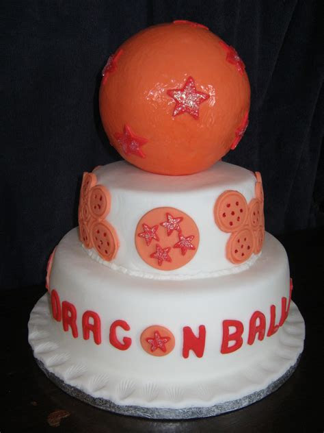 dragon ball  tiered birthday cake  cartoon cake