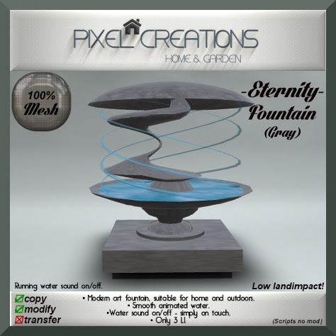 PC PIXEL CREATIONS - ETERNITY FOUNTAIN GRAY