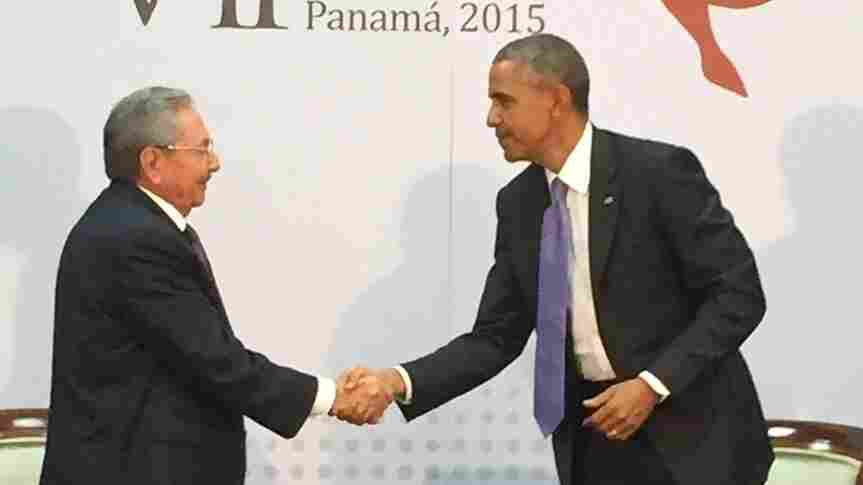 President Obama, seen shaking hands with Raul Castro at the Summit of the Americas in Panama, engaged in the first substantive face-to-face U.S.-Cuba talks in more than 50 years.