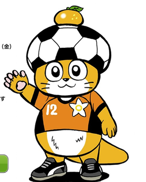 愛媛の新キャラは頭にサッカーボールの鏡餅 ホヤケンノート