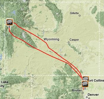 KLMO KJAC SPOT route