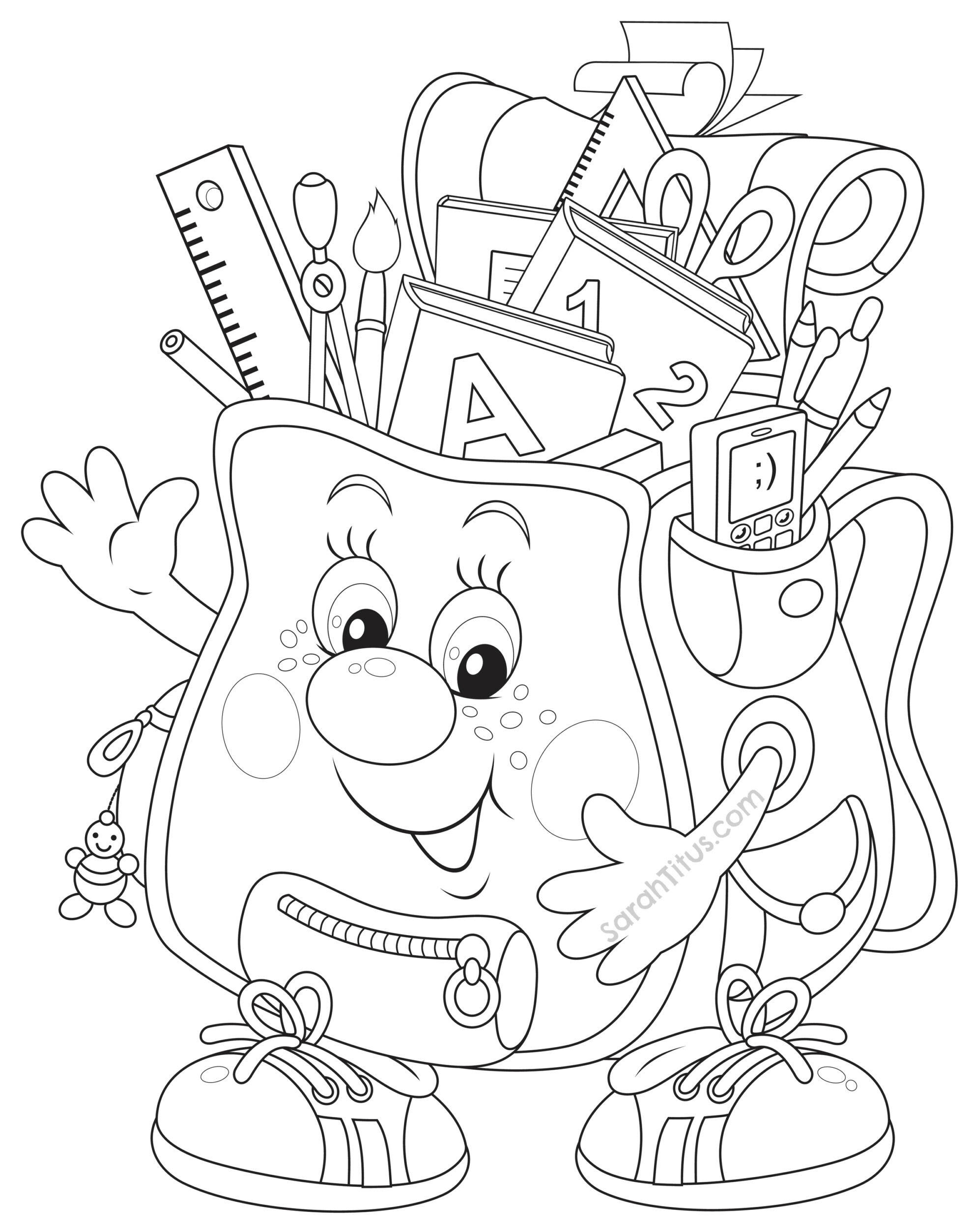 Download Back to School Coloring Pages - Sarah Titus