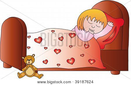 Una niña durmiendo en animado - Imagui