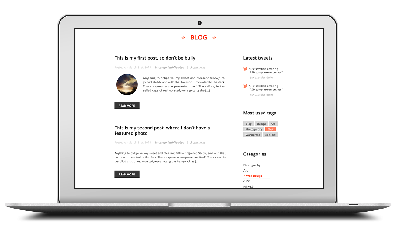 focused - OnePage Responsive PSD Template