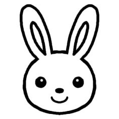 卯 う 十二支 干支1 ミニカット 無料 白黒イラスト素材