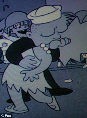 Tribute: The Kiss was also referred to in a episode of The Simpsons (above)
