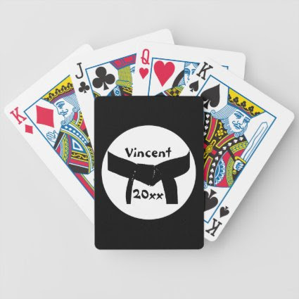 Custom Martial Arts Black Belt Playing Cards