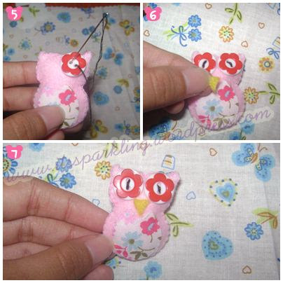 buat boneka burung hantu dari flanel dan kain bekas bli 