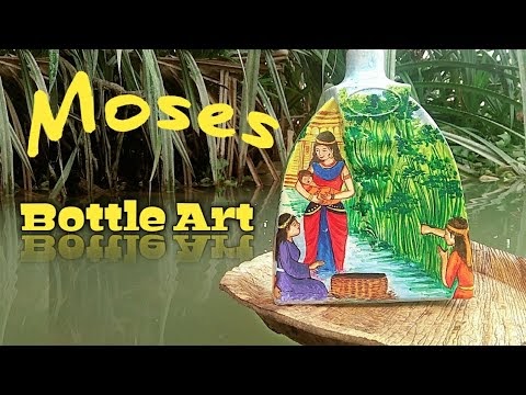 Bottle Art | Moses | Bible Story | Hand painted