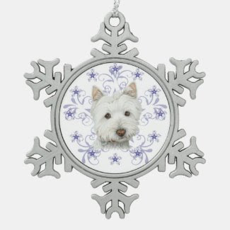 West Highland White Dog Snowflake Ornament