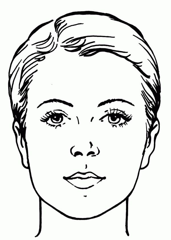 Human Face Coloring Page Clip Art Library