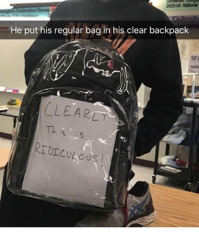 Transparent Backpacks Students Response