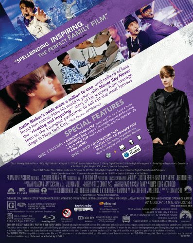 justin bieber never say never dvd 3d. justin bieber never say