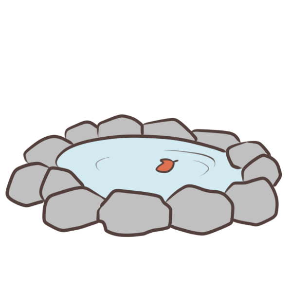 温泉のイラスト かわいいフリー素材が無料のイラストレイン