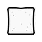 塗り絵に最適な白黒でかわいい食パンの無料イラスト 商用フリー オイデ43