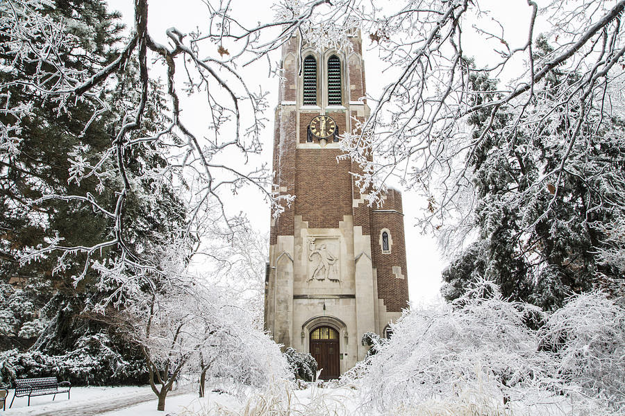 Ice Storm Photograph - Beaumont Tower Ice Storm  by John McGraw
