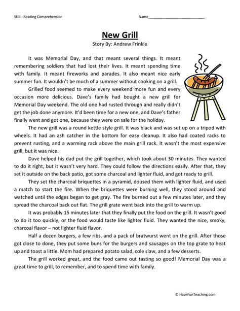  5th grade reading comprehension worksheets free printable fifth grade