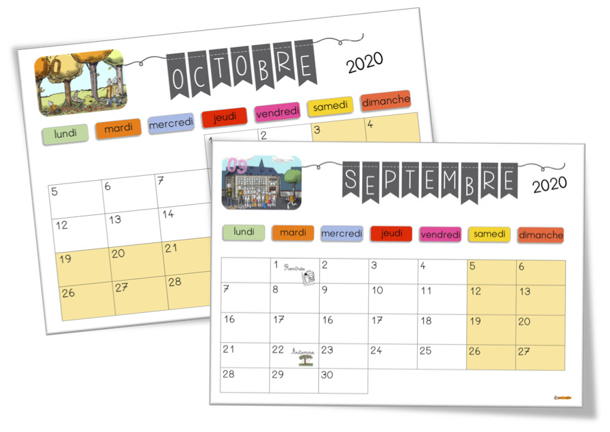 Le Calendrier Ce1 2022