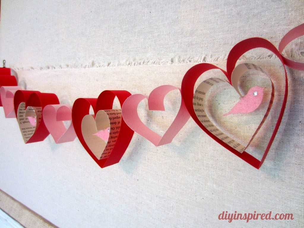 Simple Valentine garland craft. | The V Spot