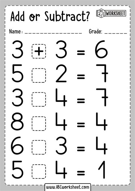  kindergarten math worksheets addition and subtraction