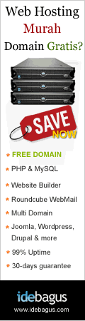 Web hosting dan domain gratis untuk website di IdeBagus