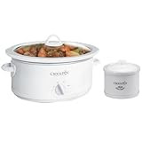 Crock-Pot SCV553KM 5.5-Quart Oval Manual Slow Cooker With Dipper, White