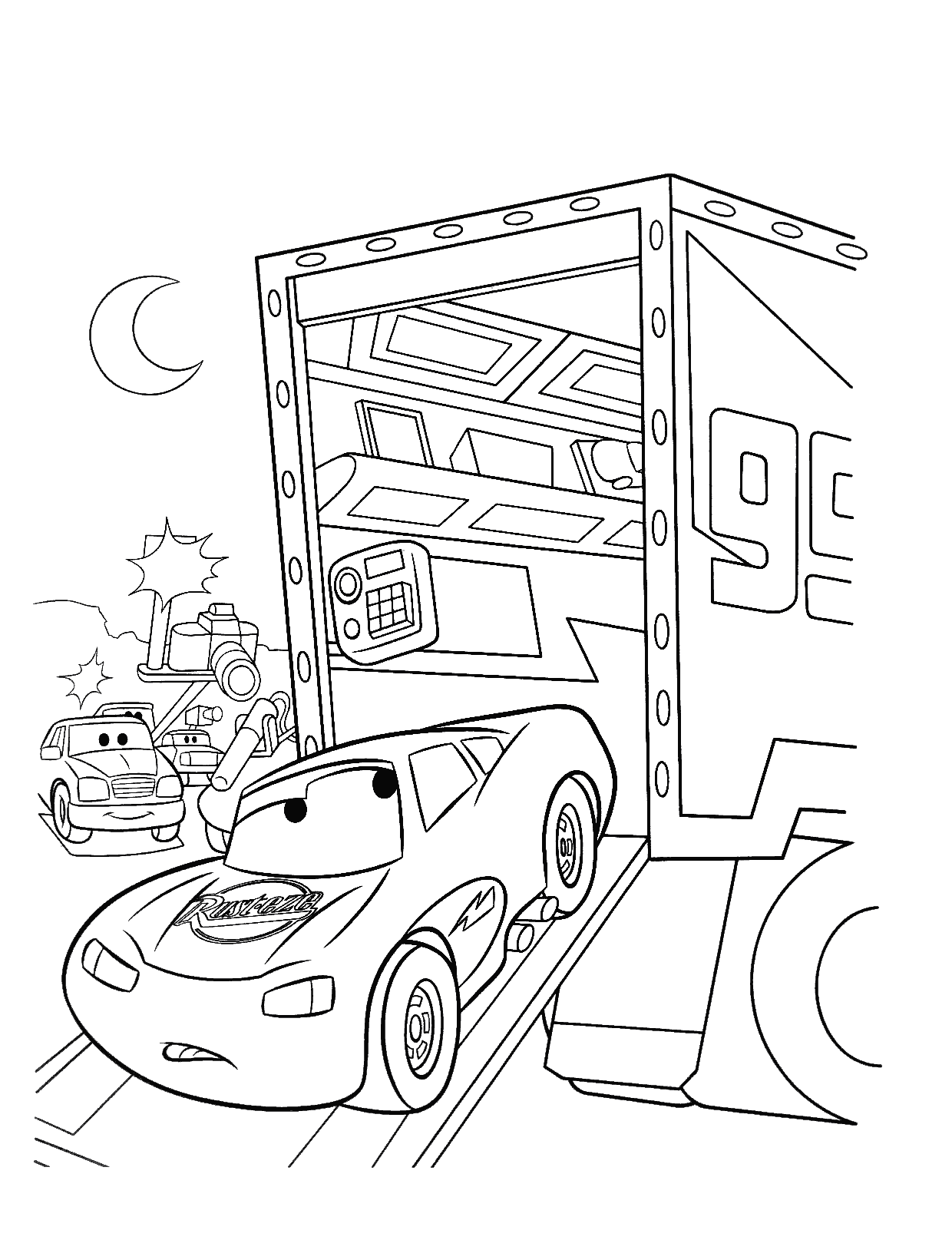 lightning mcqueen coloring page free printable