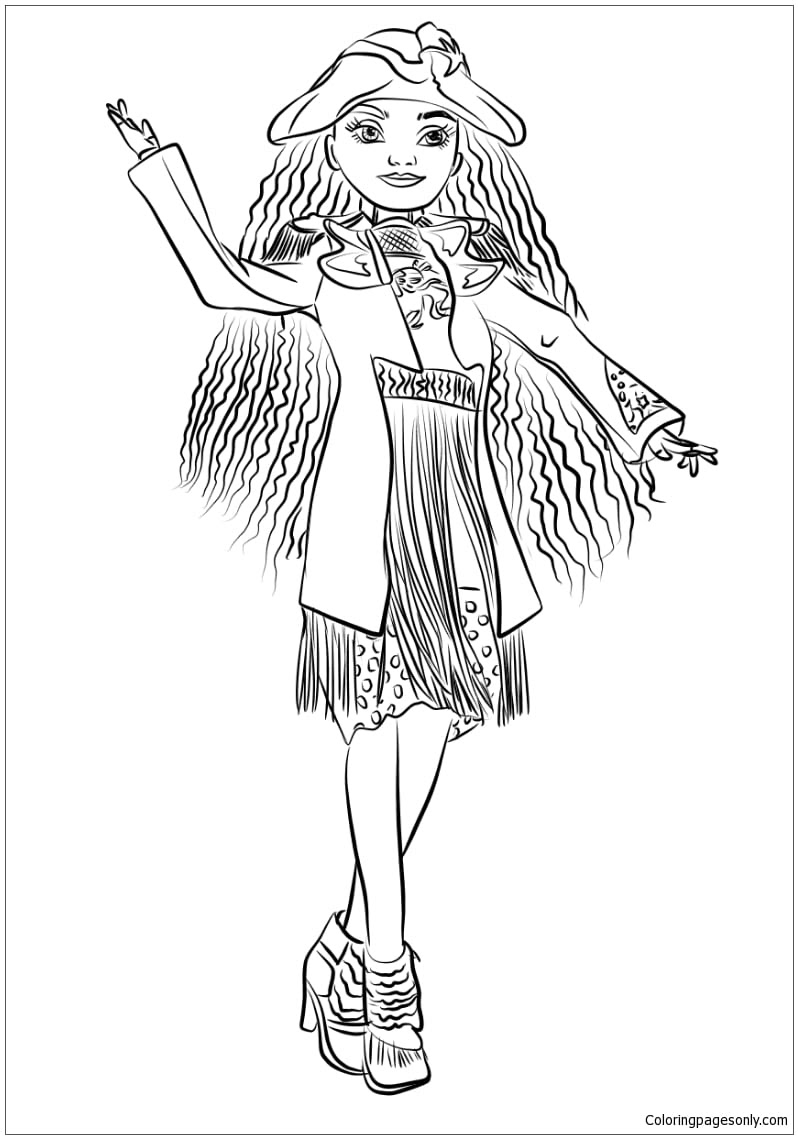 Uma From Descendants Coloring Page - Free Coloring Pages ...