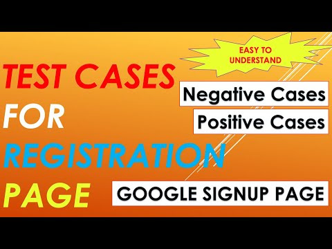 Test Cases for Registration Page/Google SignUp Page