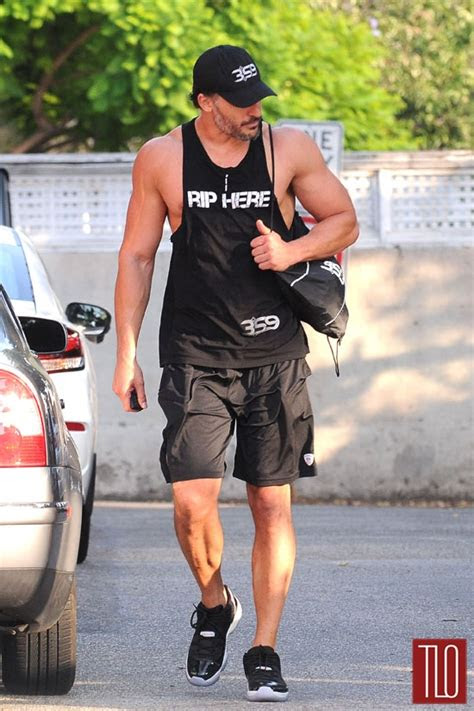 joe manganiello leaves  gym  los angeles tom lorenzo
