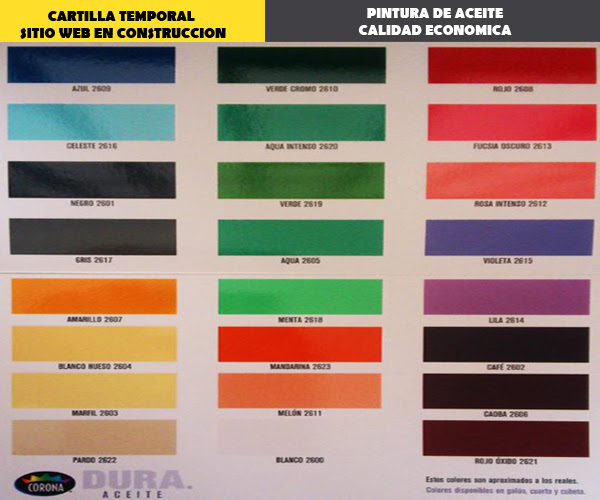 Pinturas corona catalogo colores - Imagui