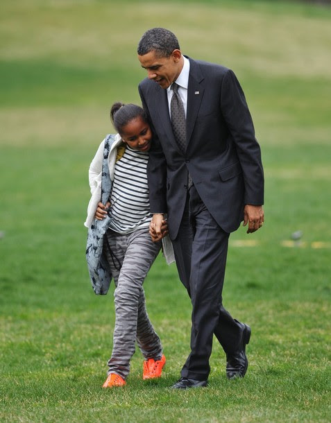 US President Barack Obama and daughter S