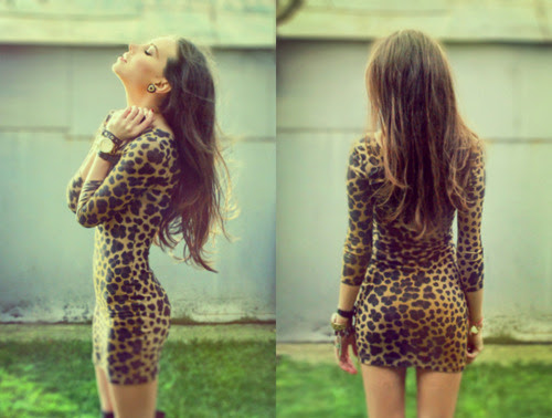 cute, dress, fashion, girl, leopard print