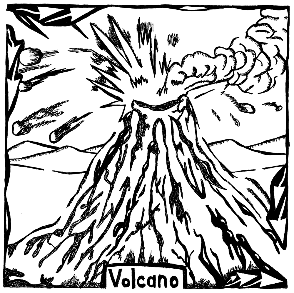 Volcano maze with hot magma and lava flowing by Yonatan Frimer Yonatan Frimer Maze of the Volcano