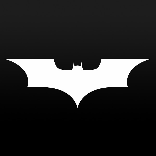 Dark knight batman logo black t shirt