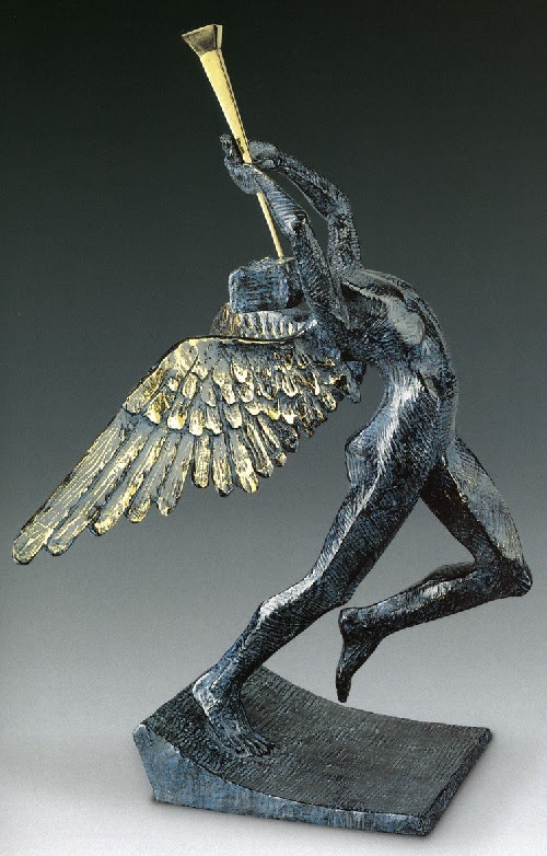 Ángel jubiloso.  Escultura de bronce de Salvador Dalí