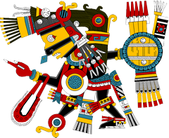 Tezcatlipoca - a deity central to the Aztec religion, and whose name translates to 'Smoking Mirror'...