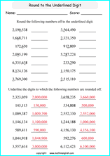 Printable Rounding off numbers and decimals worksheets and exercises ...