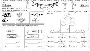  math homework for 1st grade 2nd quarter tpt