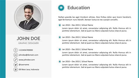 resume powerpoint template  pptx graphicriver