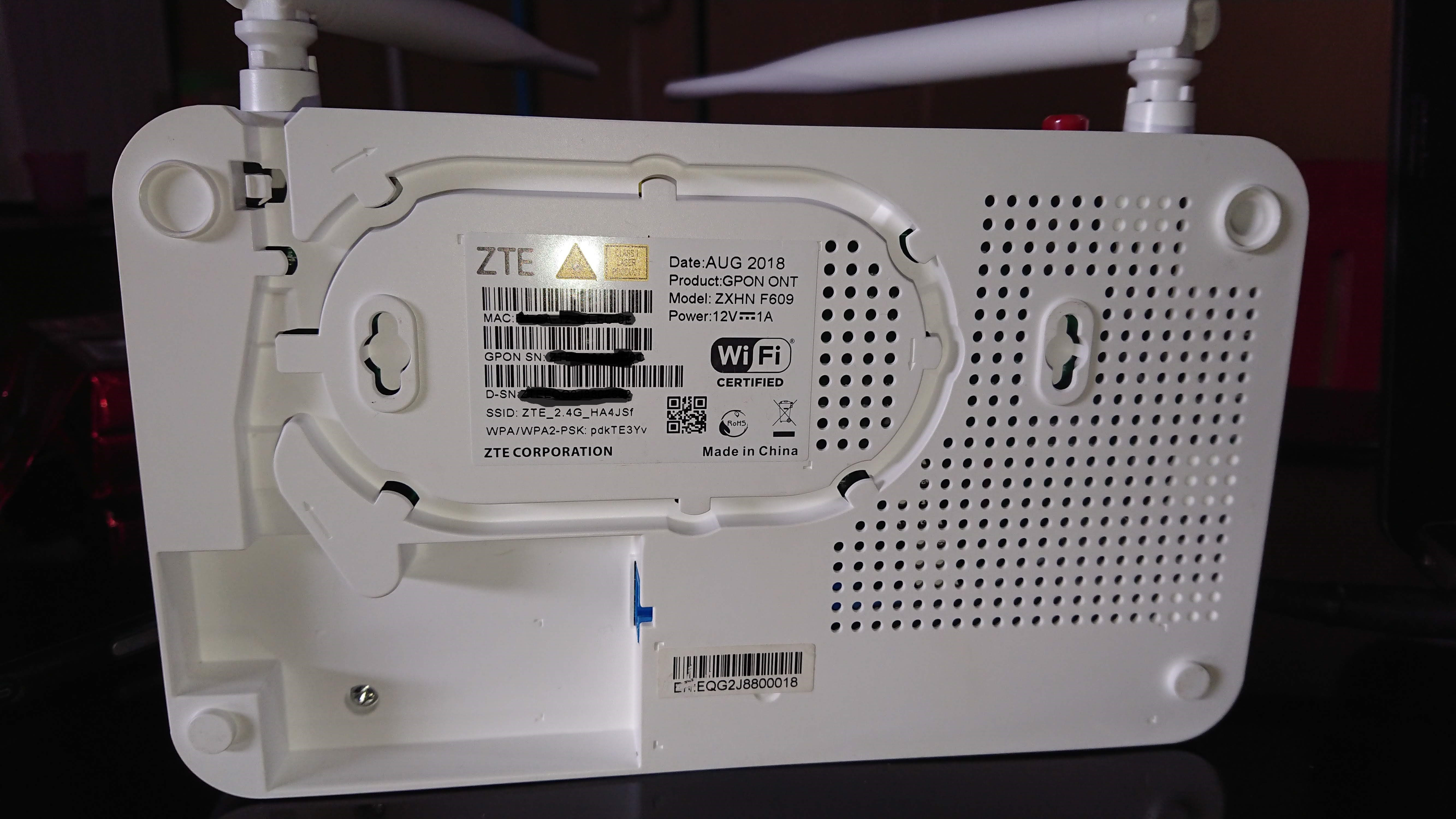 Default Password Modem ZTE ZXHN F609 Indihome - Quadrant.co.id